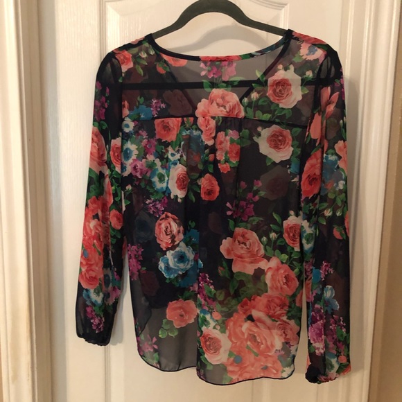 Agaci Navy Blue Floral Blouse - Picture 3 of 8